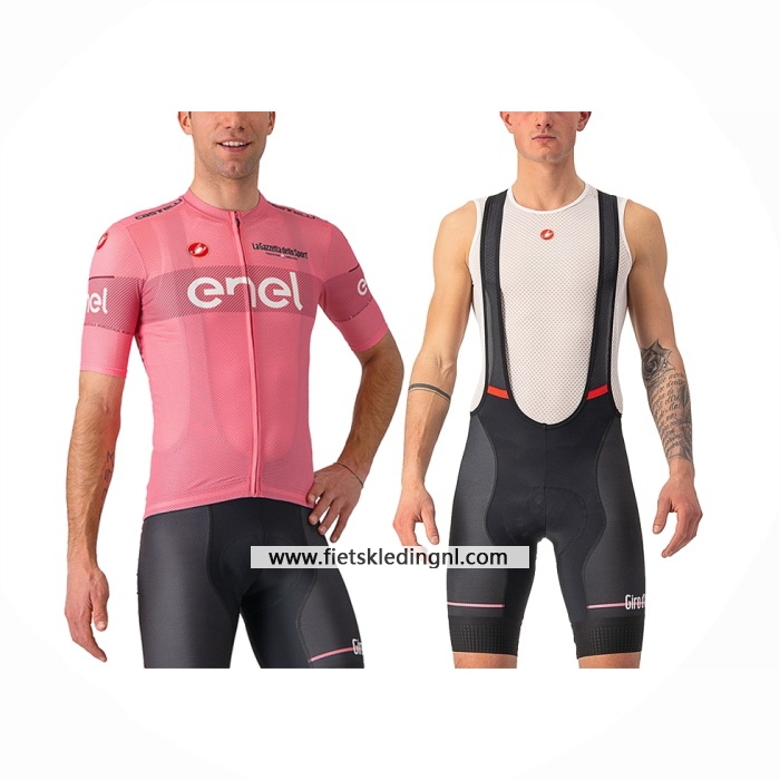 2024 Fietskleding Giro D'italie Roze Korte Mouwen En Koersbroek